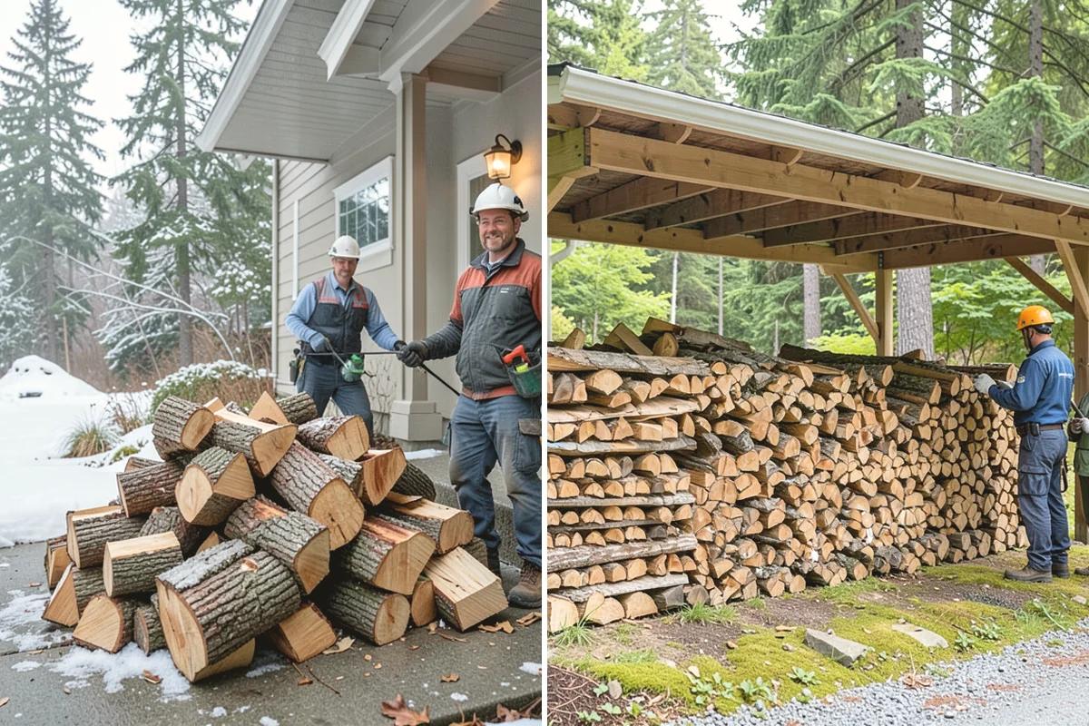 Storm Wood Processing in Burien, King County, WA - We survey the storm damage on-site