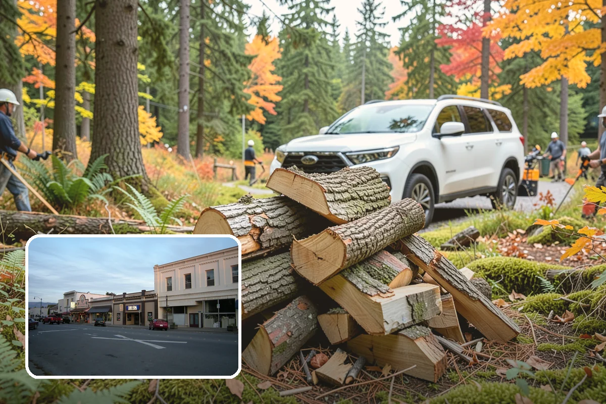Storm Wood Processing in Burlington, Skagit County, WA - Recovers value from storm-damaged trees