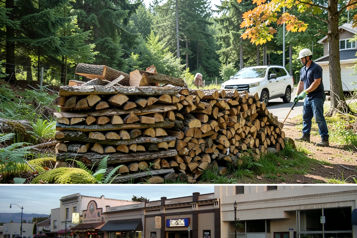 Storm Wood Processing in Burlington, Skagit County, WA - Demand spikes after fall and winter windstorms, so call promptly once a storm passes for faster scheduling.