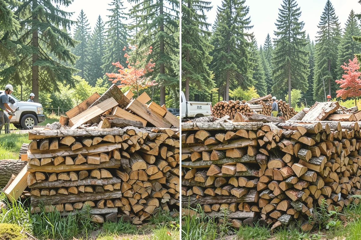 Storm Wood Processing in Carbonado, Pierce County, WA - We survey the storm damage on-site