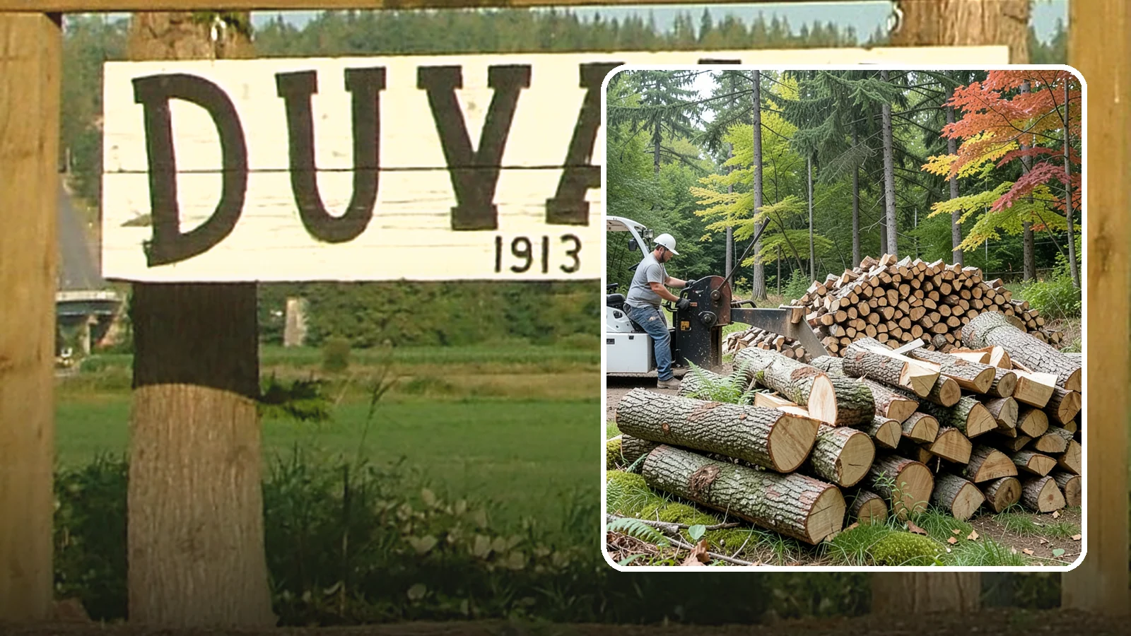 Storm Wood Processing in Duvall, King County, WA - We process storm-downed trees and limbs into stacked, usable firewood.