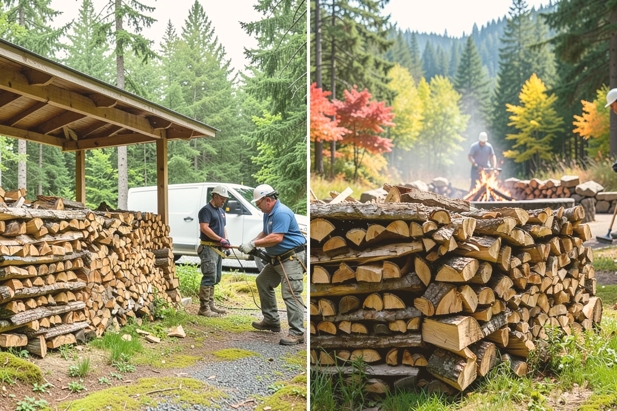 Storm Wood Processing in Eatonville, WA - We survey the storm damage on-site