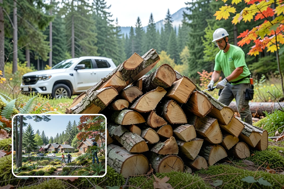 Storm Wood Processing in Edgewood, Pierce County, WA - Recovers value from storm-damaged trees