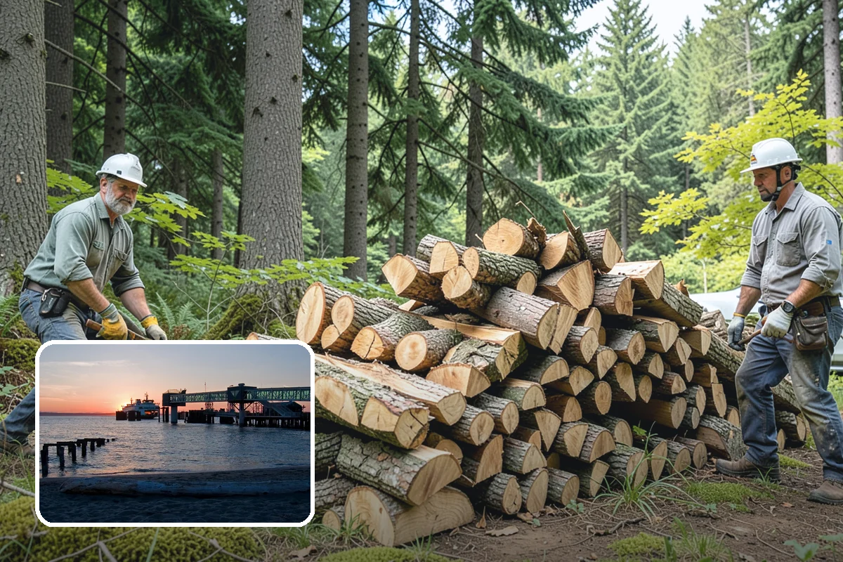 Storm Wood Processing in Edmonds, Snohomish County, WA - Recovers value from storm-damaged trees