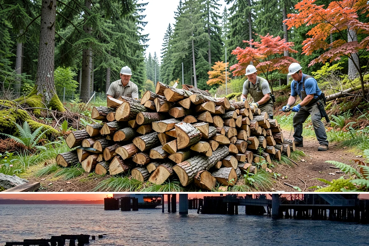 Storm Wood Processing in Edmonds, Snohomish County, WA - Demand spikes after fall and winter windstorms, so call promptly once a storm passes for faster scheduling.