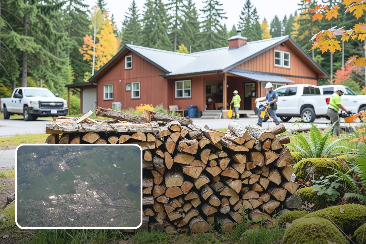 Storm Wood Processing in Enumclaw, King County, WA - Recovers value from storm-damaged trees