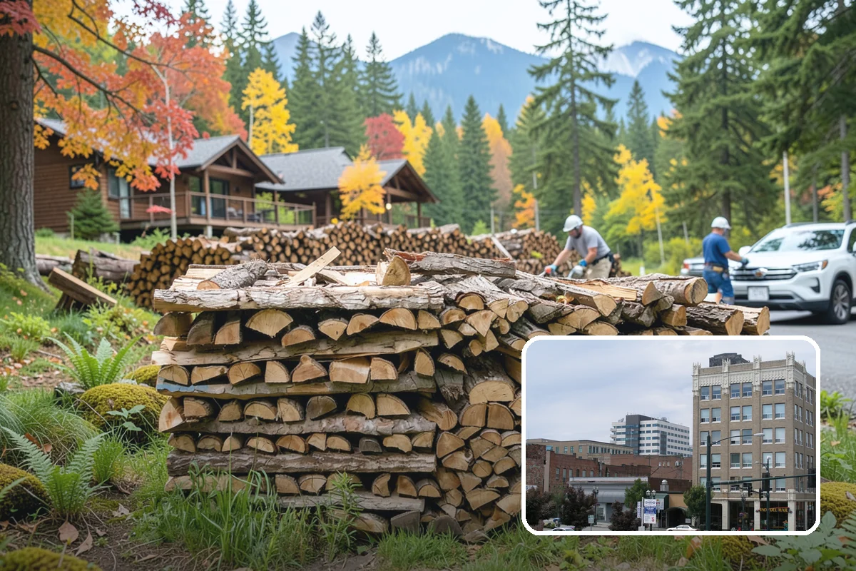 Storm Wood Processing in Everett, Snohomish County, WA - Recovers value from storm-damaged trees