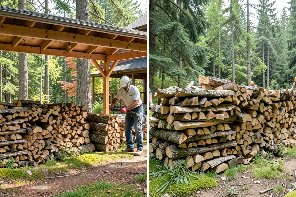 Storm Wood Processing in Everett, Snohomish County, WA - We survey the storm damage on-site