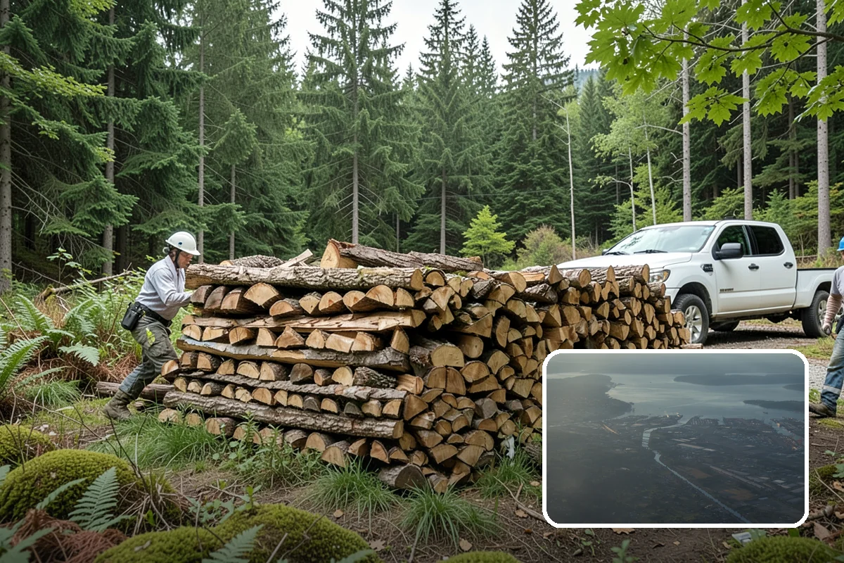 Storm Wood Processing in Fife, Pierce County, WA - Recovers value from storm-damaged trees