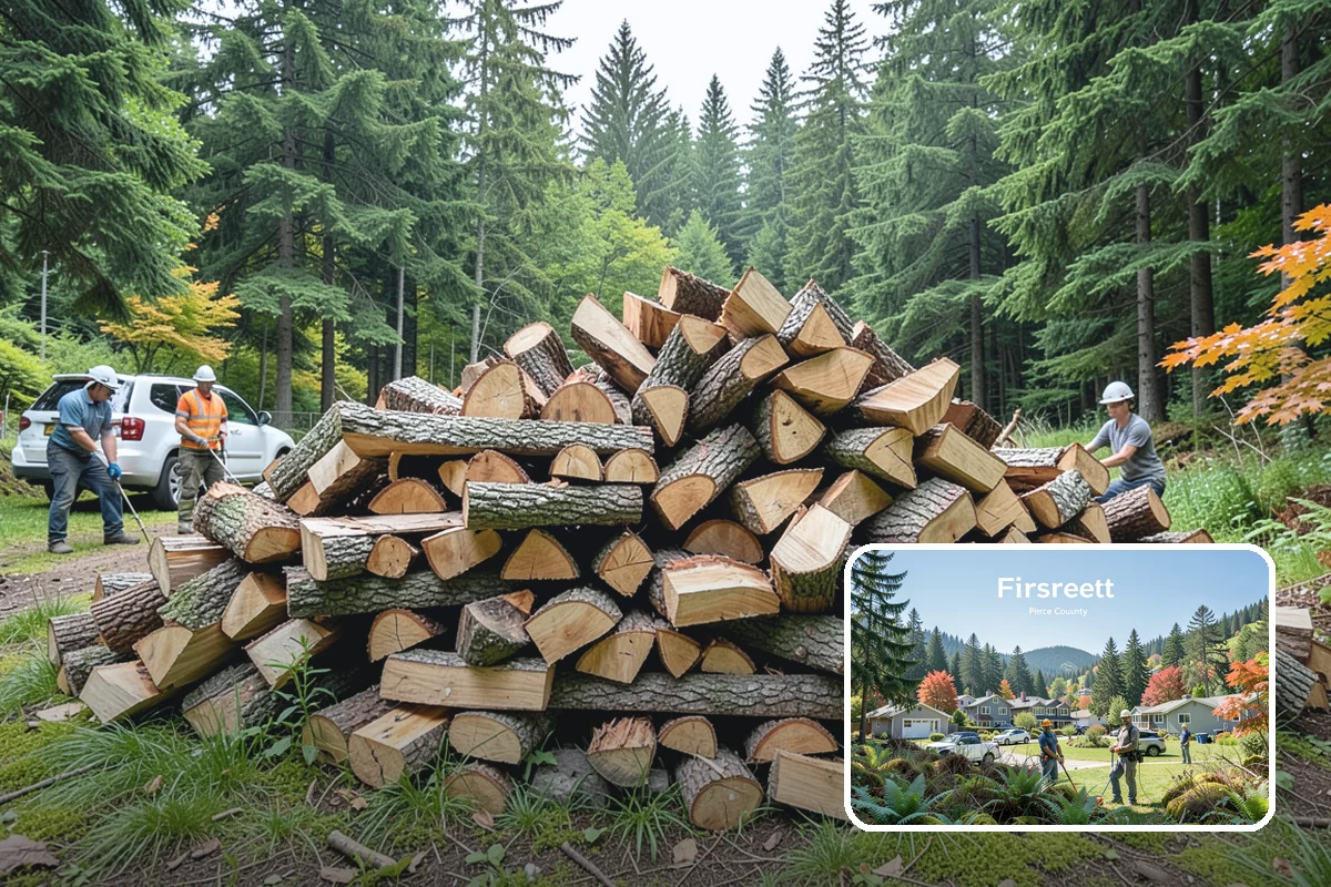 Storm Wood Processing in Fircrest, Pierce County, WA - Recovers value from storm-damaged trees
