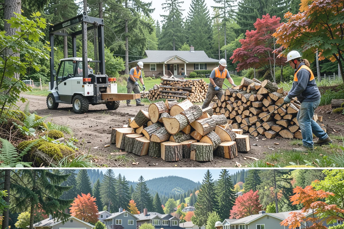 Storm Wood Processing in Fircrest, Pierce County, WA - Demand spikes after fall and winter windstorms, so call promptly once a storm passes for faster scheduling.