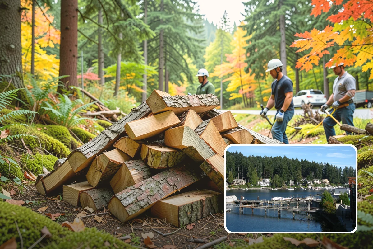 Storm Wood Processing in Gig Harbor, Pierce County, WA - Recovers value from storm-damaged trees
