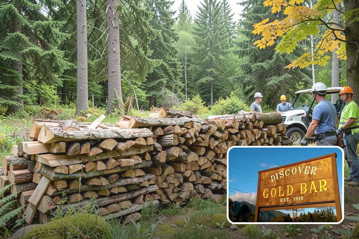 Storm Wood Processing in Gold Bar, Snohomish County, WA - Recovers value from storm-damaged trees