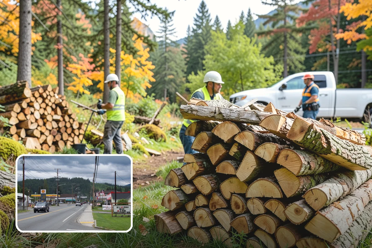 Storm Wood Processing in Granite Falls, Snohomish County, WA - Recovers value from storm-damaged trees