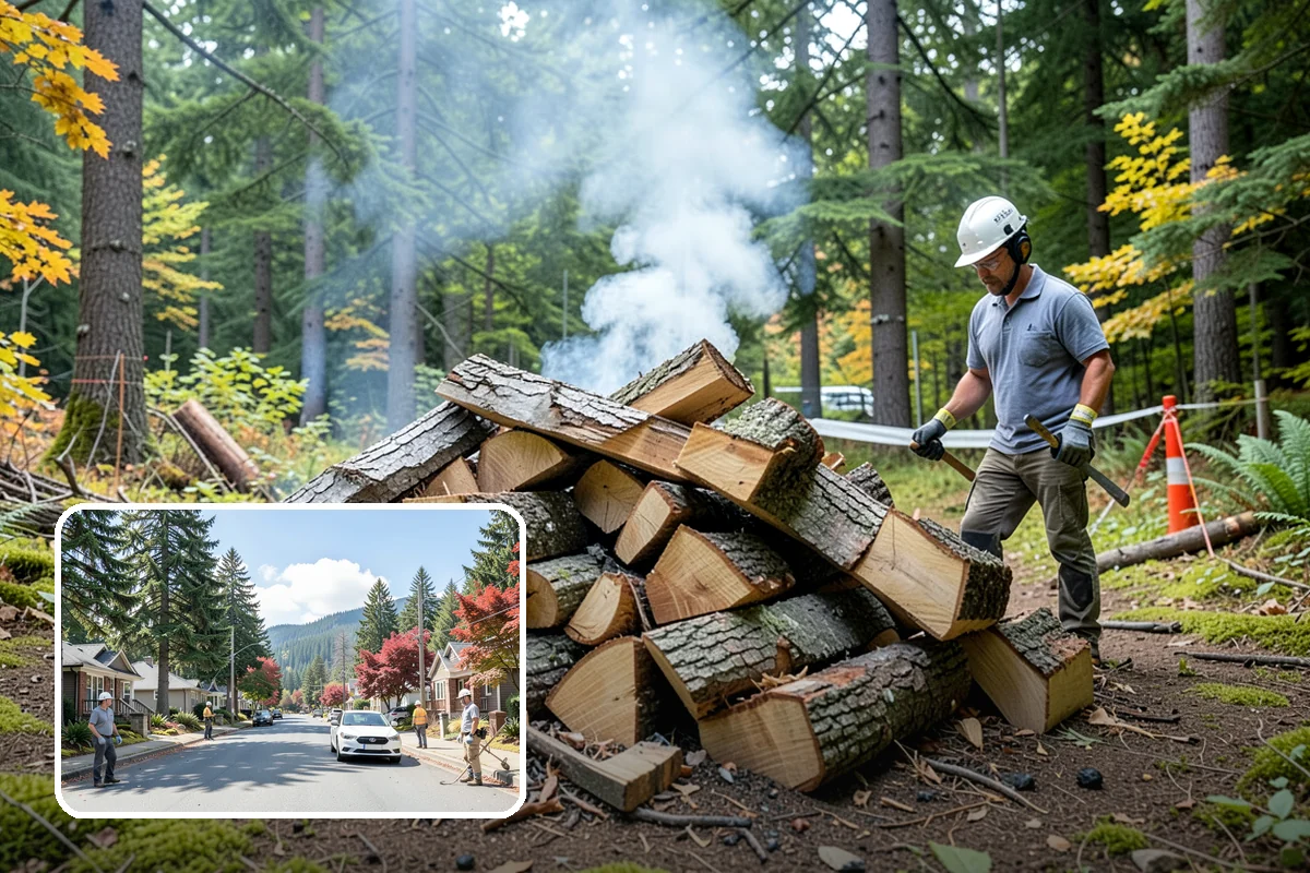 Storm Wood Processing in Hunts Point, King County, WA - Recovers value from storm-damaged trees