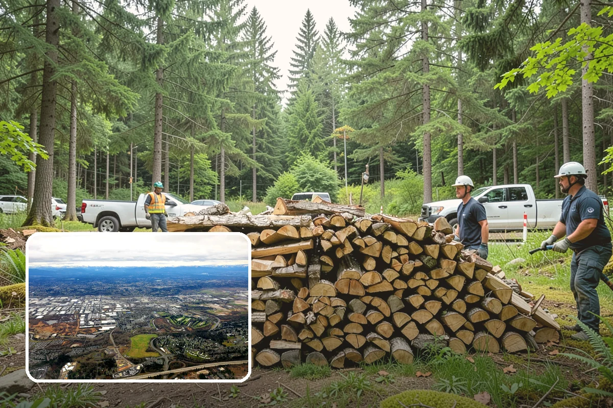 Storm Wood Processing in Kent, King County, WA - Recovers value from storm-damaged trees