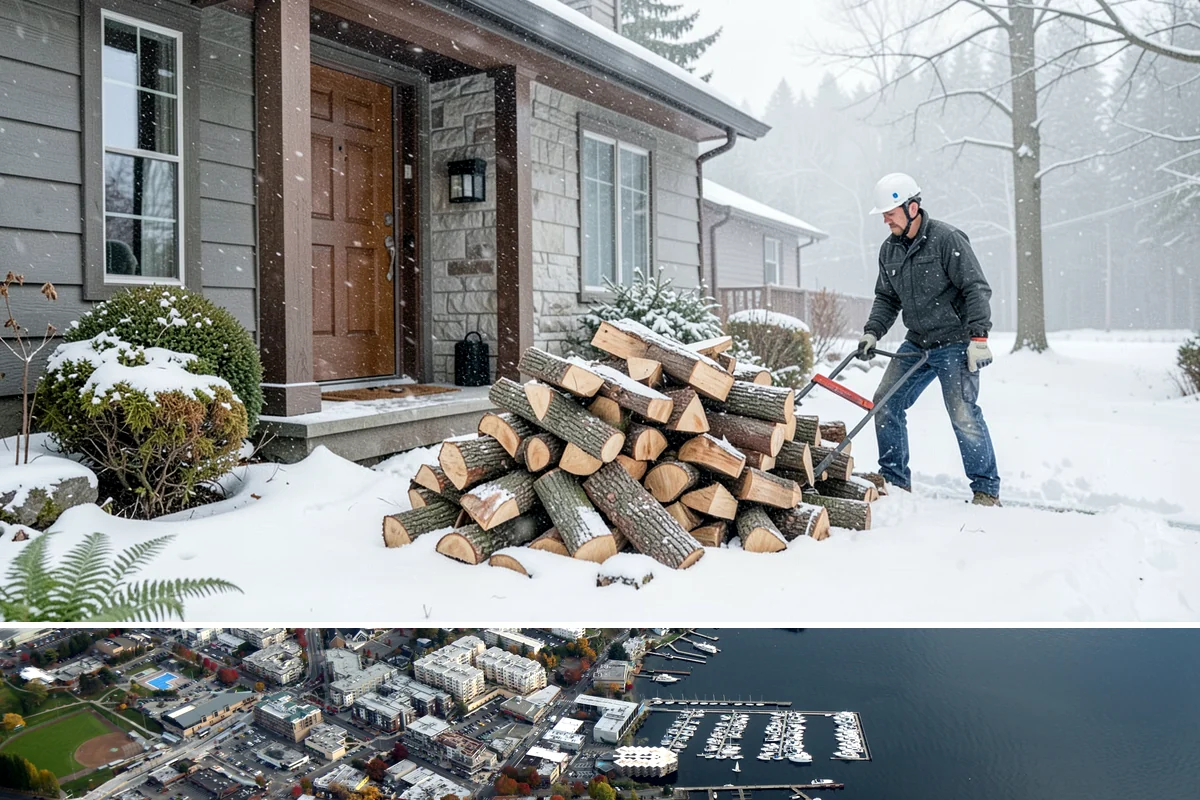 Storm Wood Processing in Kirkland, King County, WA - Demand spikes after fall and winter windstorms, so call promptly once a storm passes for faster scheduling.
