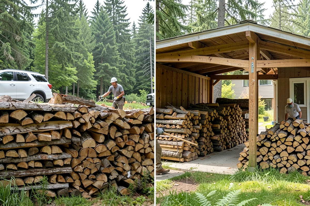 Storm Wood Processing in Lake Forest Park, King County, WA - We survey the storm damage on-site