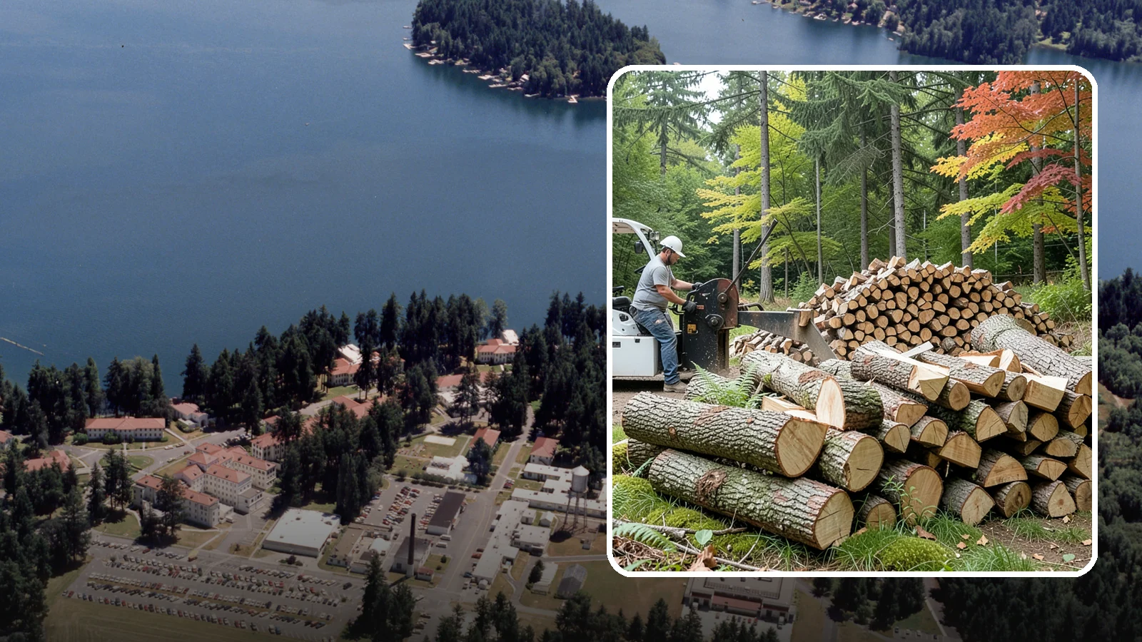 Storm Wood Processing in Lakewood, Pierce County, WA - We process storm-downed trees and limbs into stacked, usable firewood.