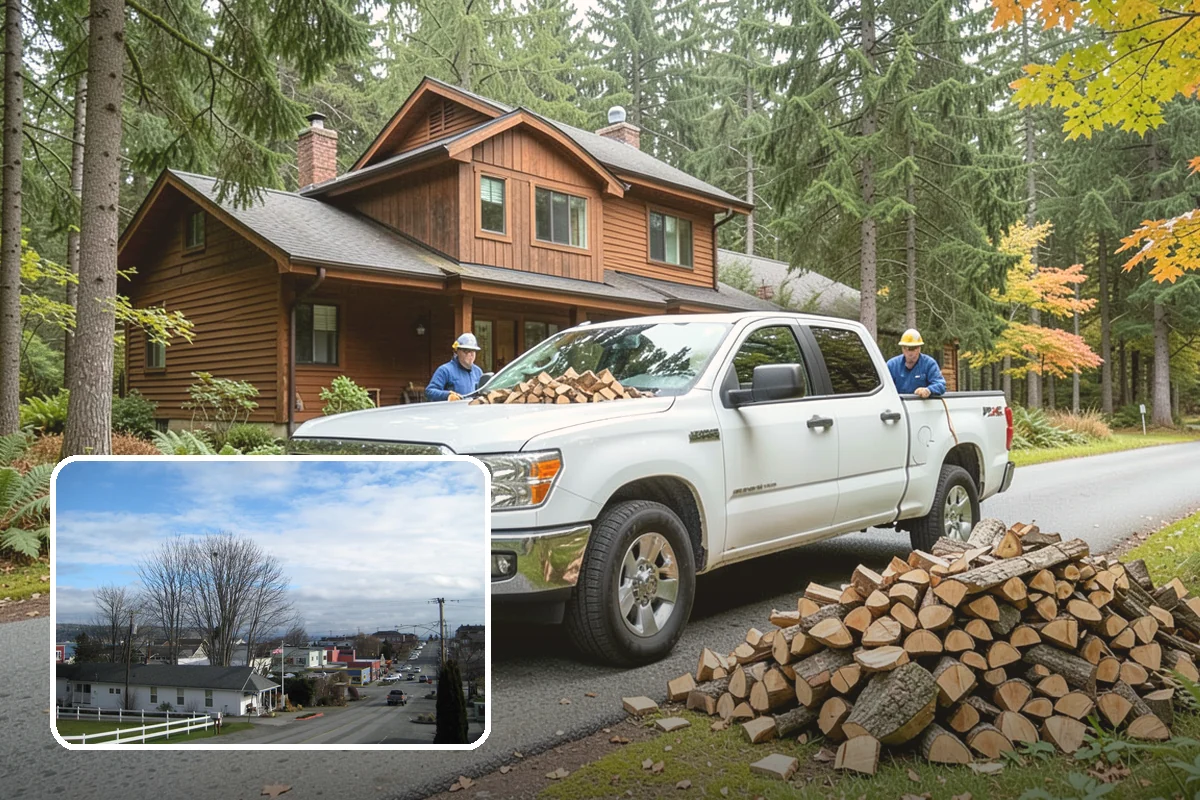 Storm Wood Processing in Langley, WA - Recovers value from storm-damaged trees