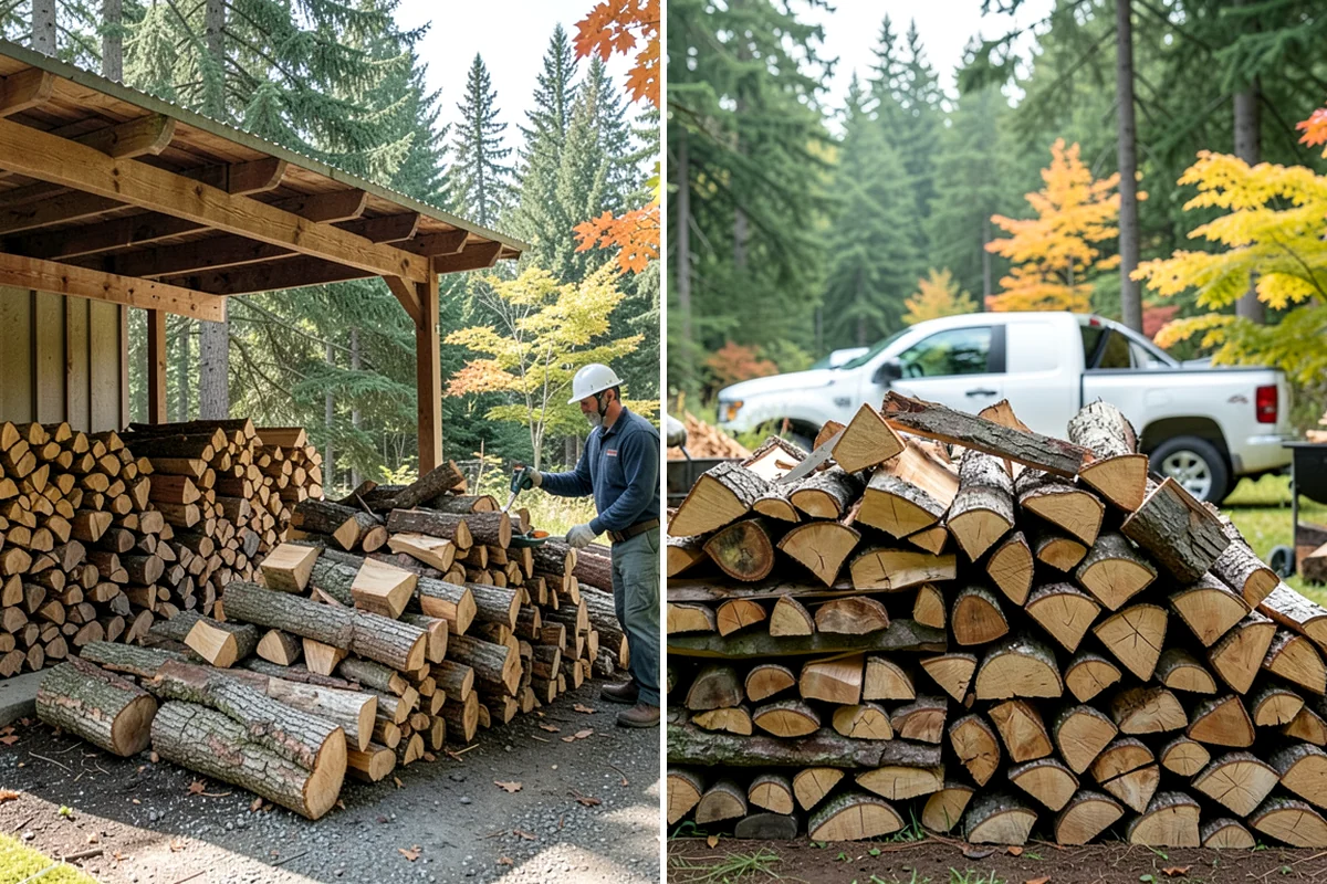 Storm Wood Processing in Lyman, Skagit County, WA - We survey the storm damage on-site