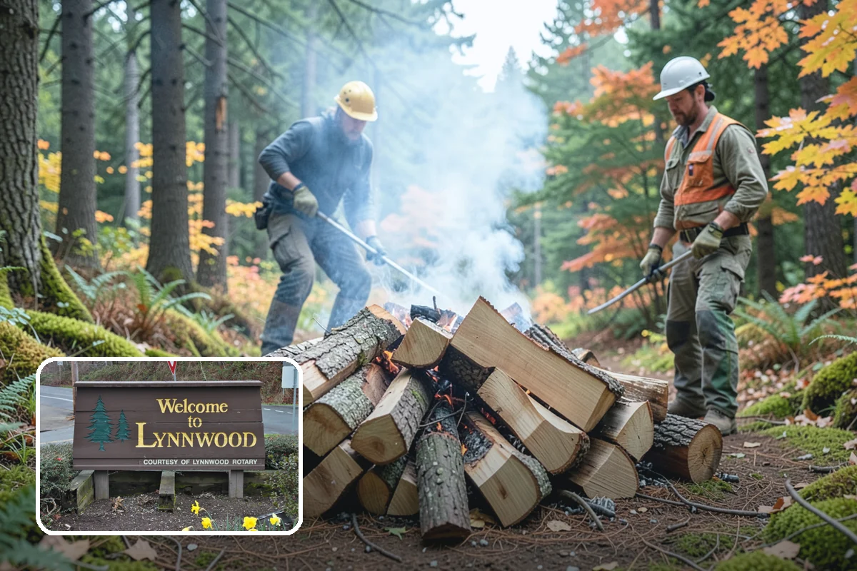 Storm Wood Processing in Lynnwood, Snohomish County, WA - Recovers value from storm-damaged trees