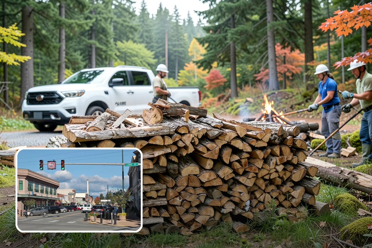 Storm Wood Processing in Monroe, Snohomish County, WA - Recovers value from storm-damaged trees