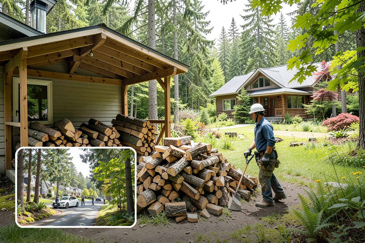 Storm Wood Processing in Normandy Park, King County, WA - Recovers value from storm-damaged trees