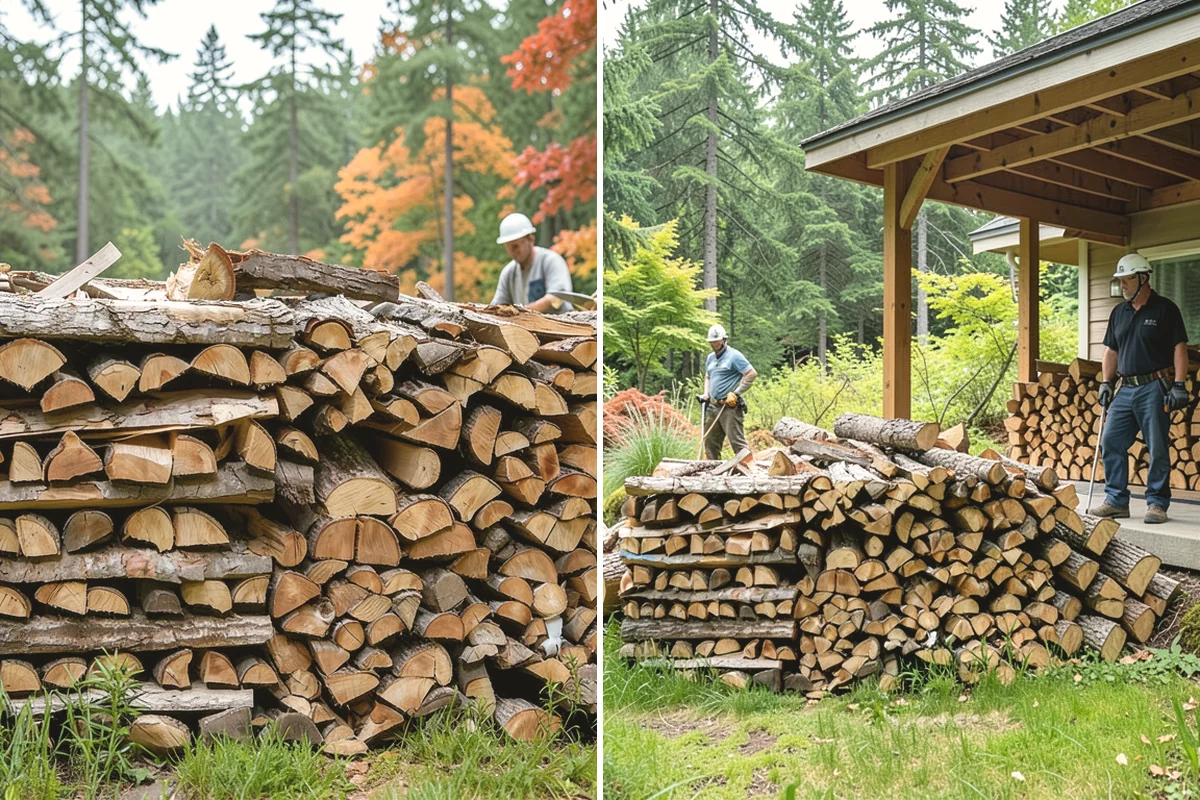 Storm Wood Processing in North Bend, King County, WA - We survey the storm damage on-site