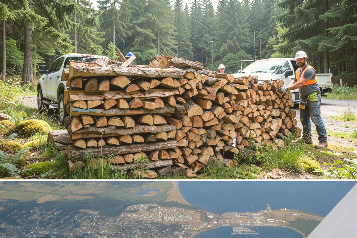 Storm Wood Processing in Oak Harbor, Island County, WA - Demand spikes after fall and winter windstorms, so call promptly once a storm passes for faster scheduling.