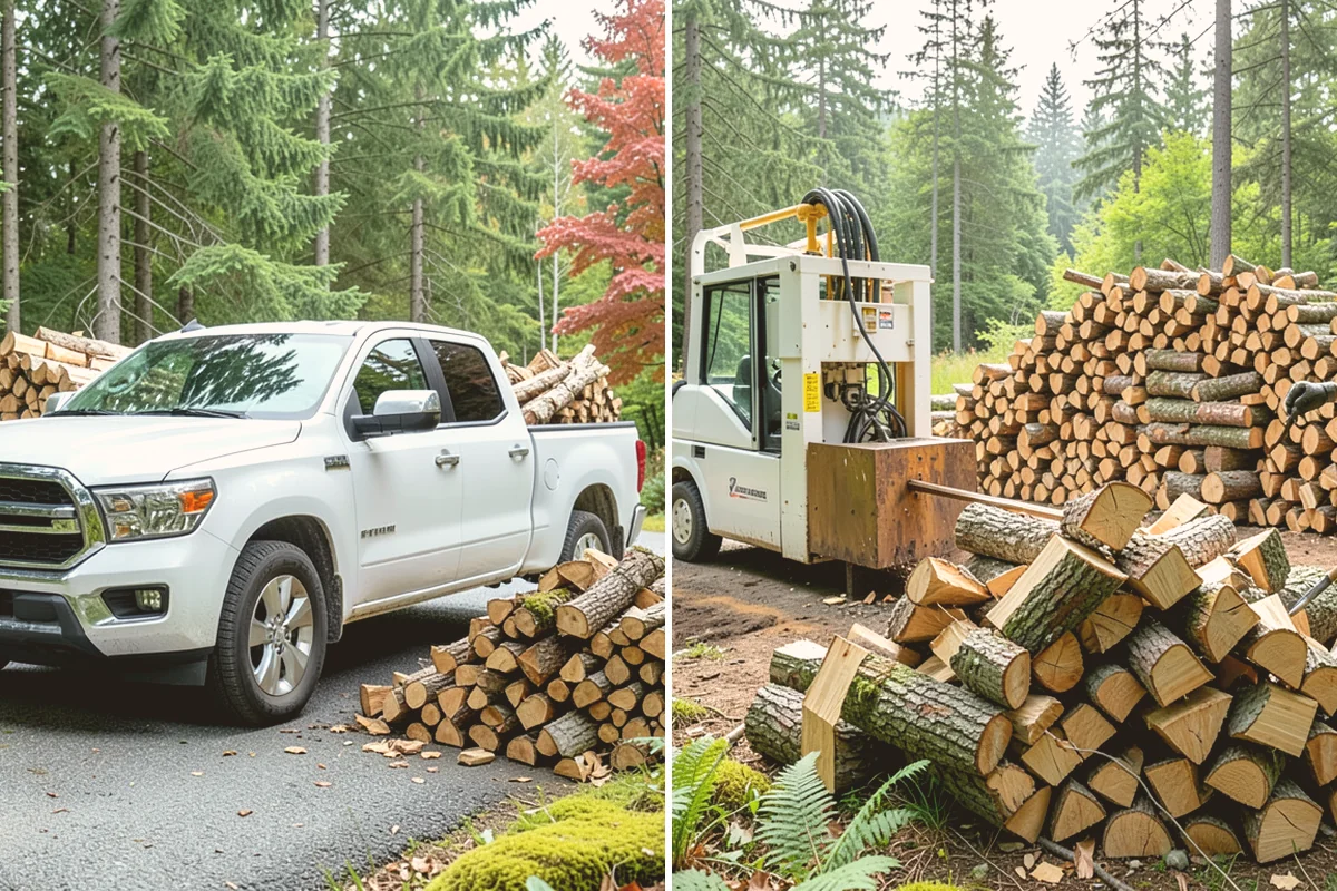 Storm Wood Processing in Orting, Pierce County, WA - We survey the storm damage on-site