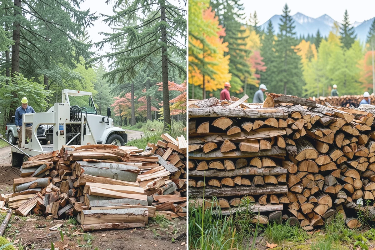 Storm Wood Processing in Renton, King County, WA - We survey the storm damage on-site
