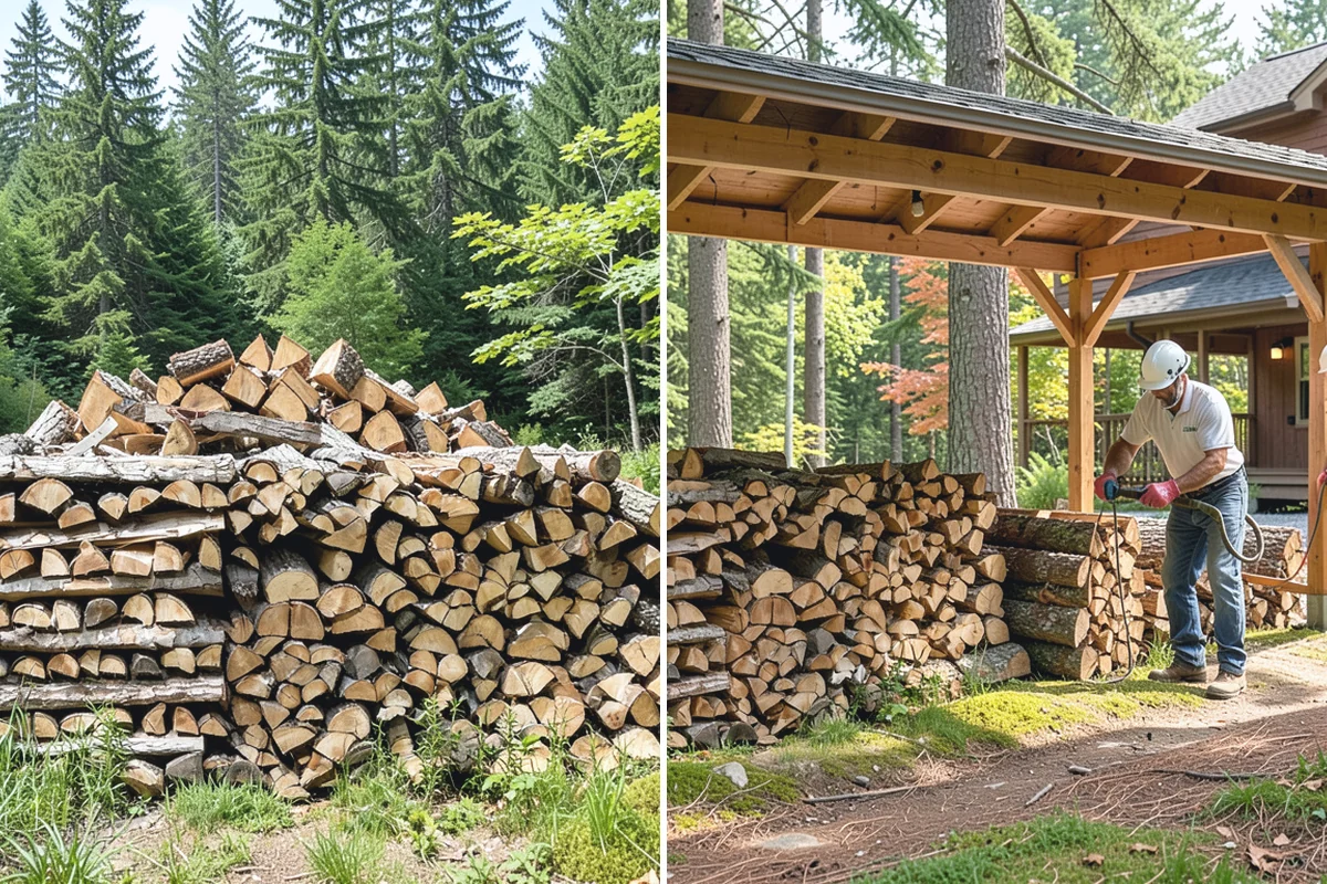 Storm Wood Processing in Roy, Pierce County, WA - We survey the storm damage on-site