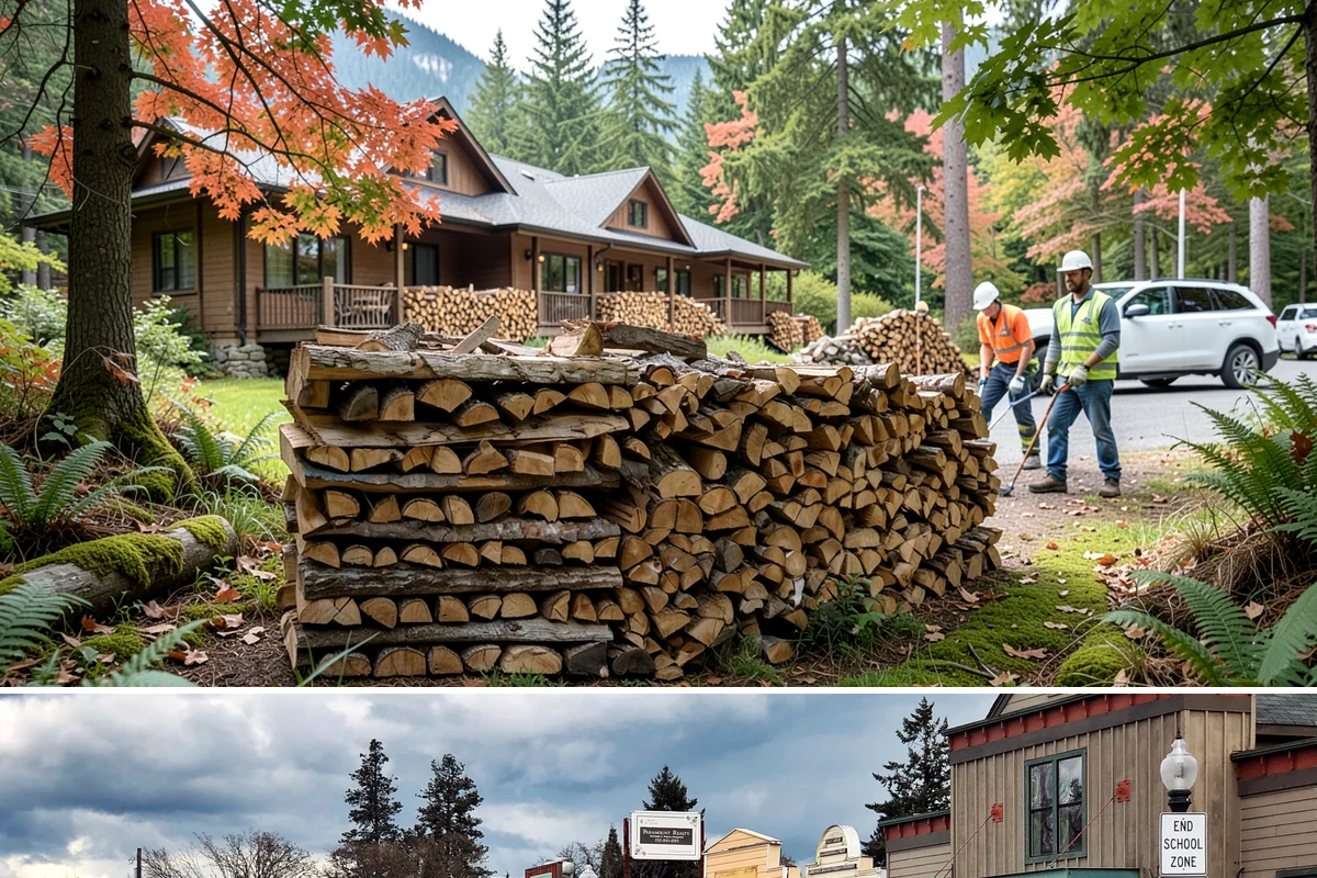 Storm Wood Processing in Roy, Pierce County, WA - Demand spikes after fall and winter windstorms, so call promptly once a storm passes for faster scheduling.