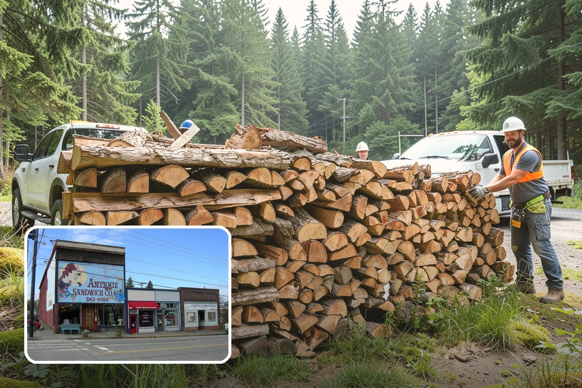 Storm Wood Processing in Ruston, Pierce County, WA - Recovers value from storm-damaged trees
