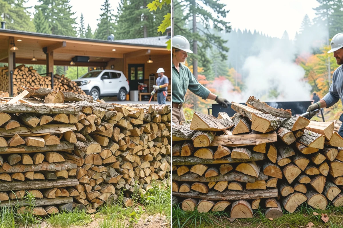 Storm Wood Processing in Ruston, Pierce County, WA - We survey the storm damage on-site