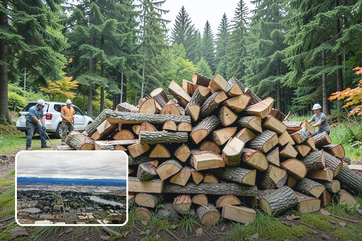 Storm Wood Processing in SeaTac, WA - Recovers value from storm-damaged trees