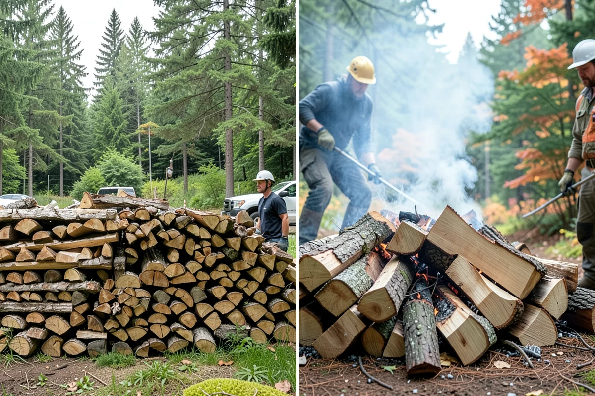 Storm Wood Processing in Seattle, King County, WA - We survey the storm damage on-site