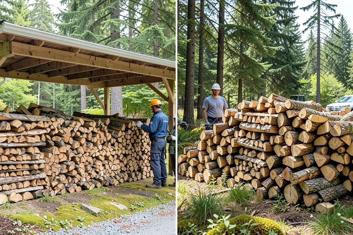 Storm Wood Processing in Sedro-Woolley, Skagit County, WA - We survey the storm damage on-site