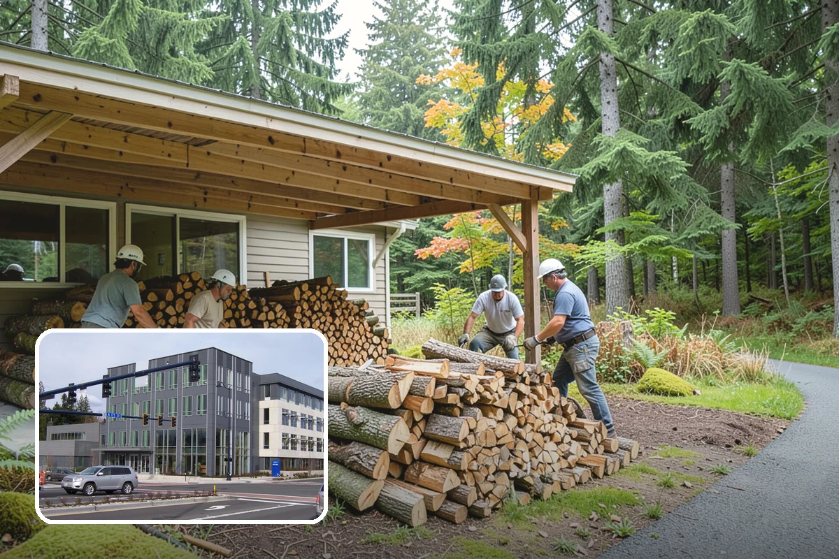 Storm Wood Processing in Shoreline, King County, WA - Recovers value from storm-damaged trees