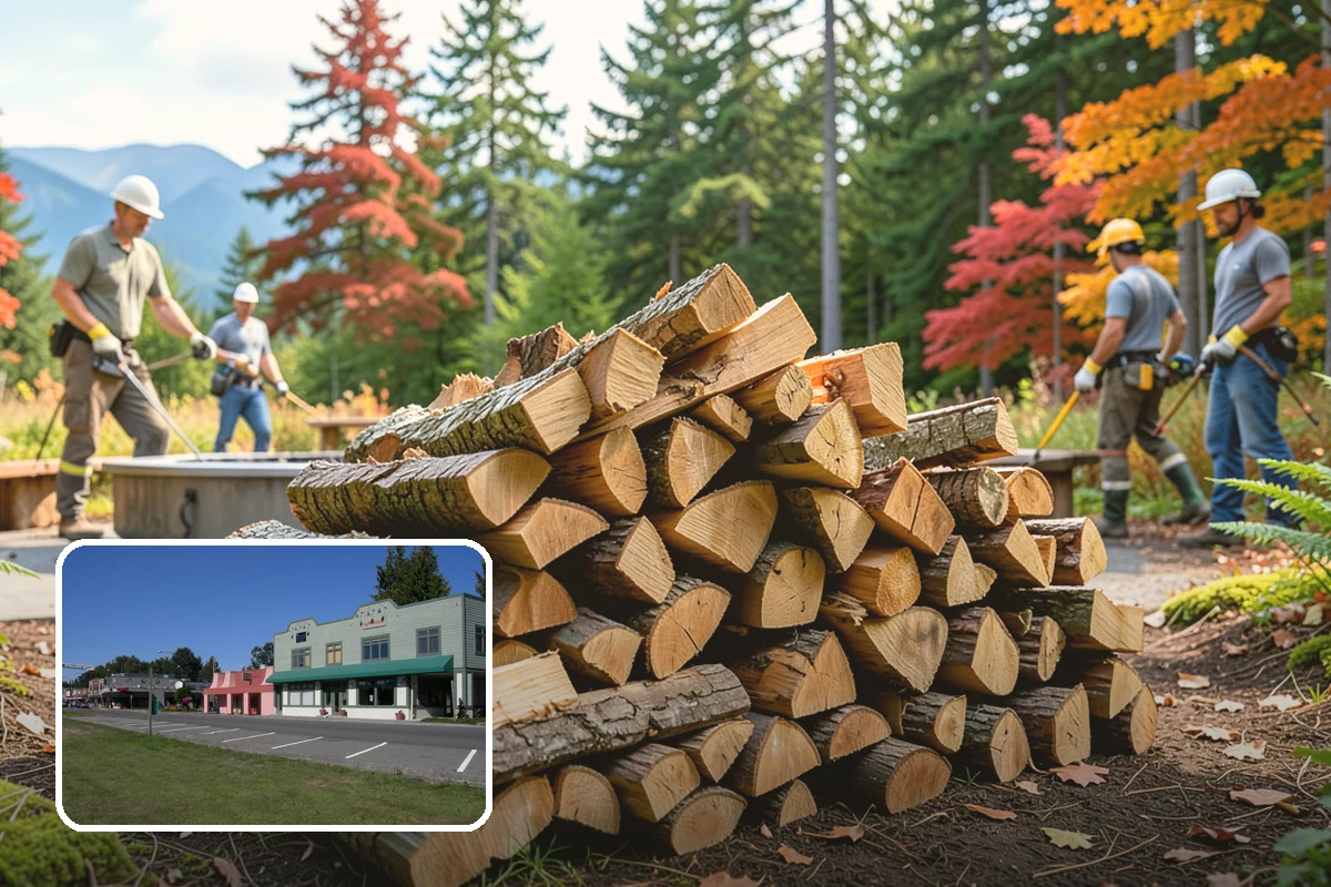 Storm Wood Processing in Snoqualmie, King County, WA - Recovers value from storm-damaged trees