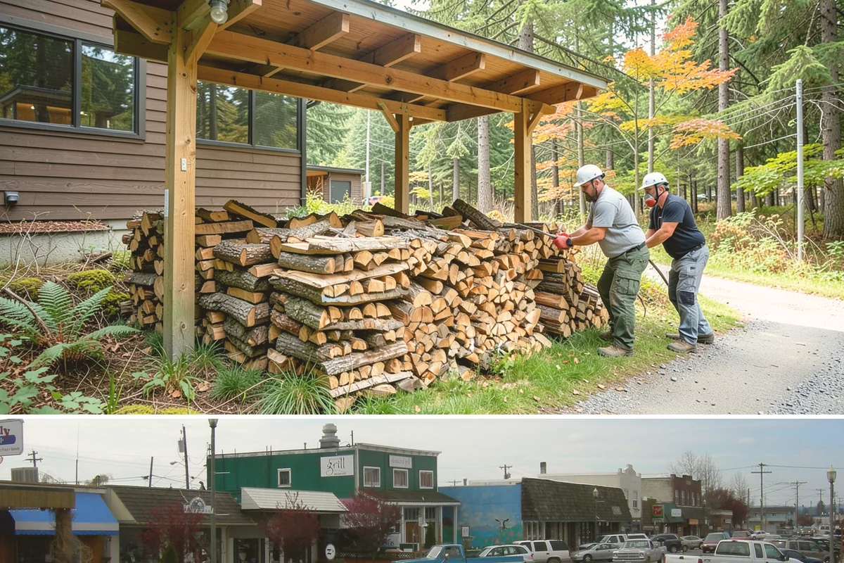 Storm Wood Processing in Stanwood, Snohomish County, WA - Demand spikes after fall and winter windstorms, so call promptly once a storm passes for faster scheduling.
