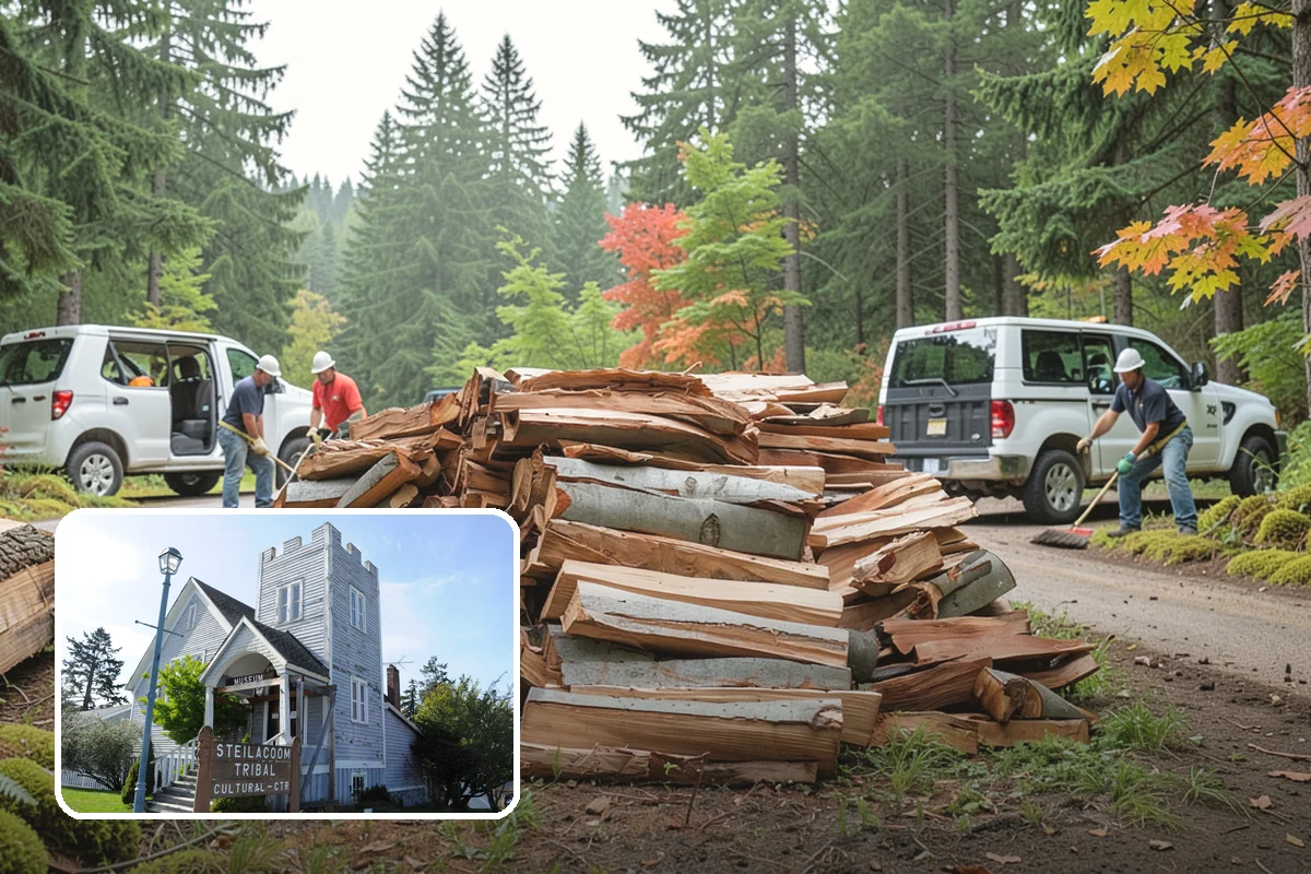 Storm Wood Processing in Steilacoom, Pierce County, WA - Recovers value from storm-damaged trees