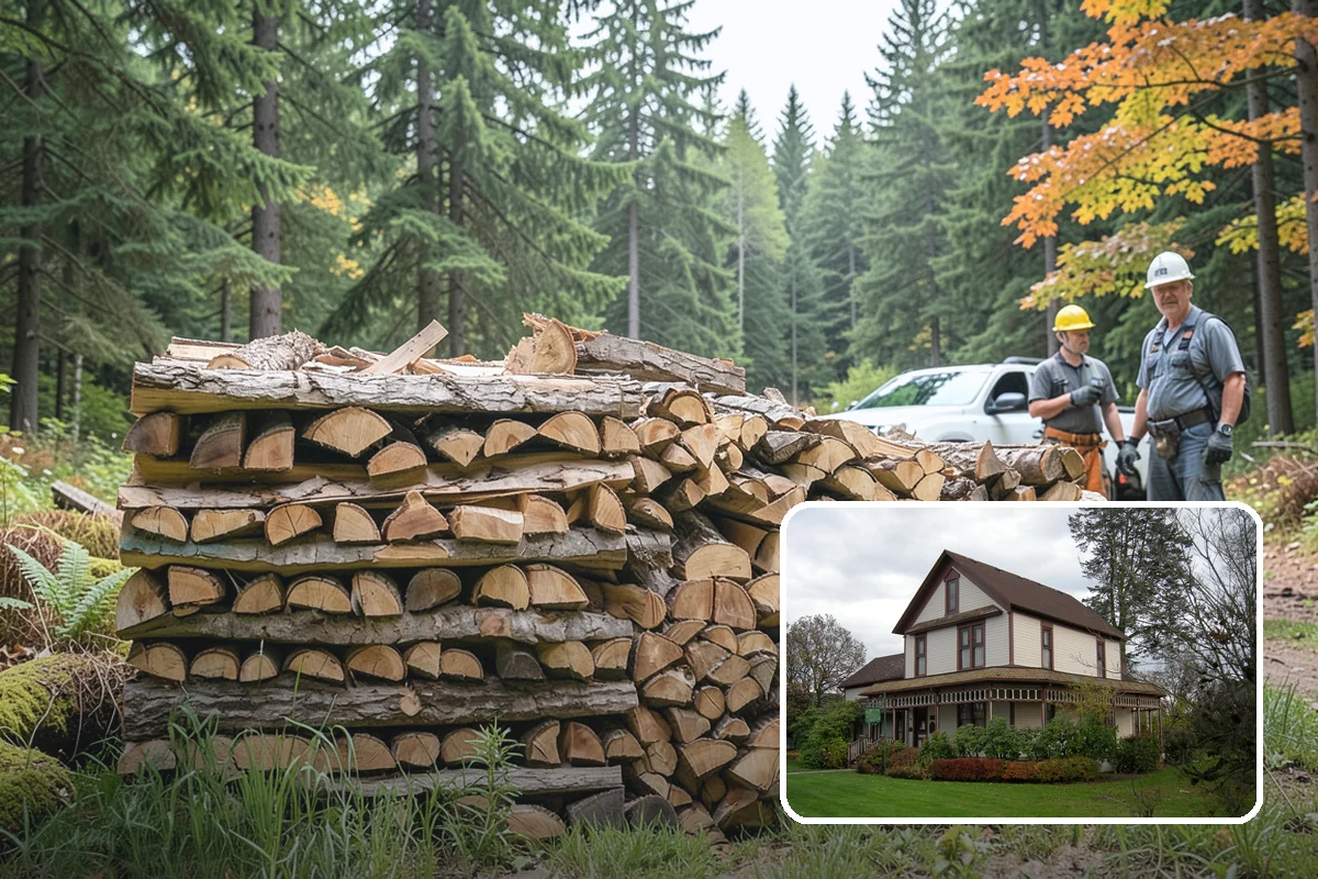 Storm Wood Processing in Sumner, Pierce County, WA - Recovers value from storm-damaged trees