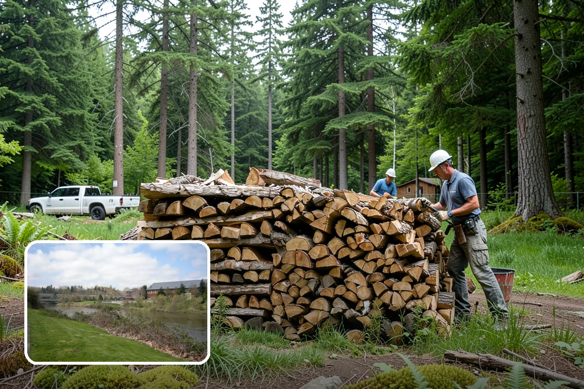 Storm Wood Processing in Tukwila, King County, WA - Recovers value from storm-damaged trees