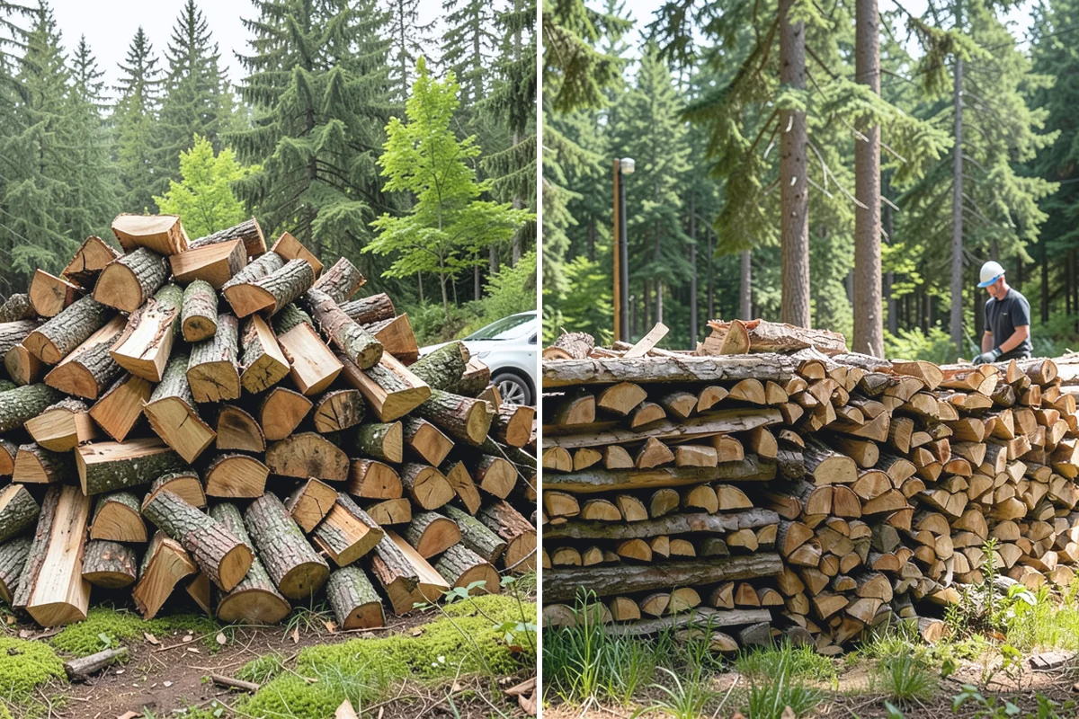 Storm Wood Processing in Wilkeson, Pierce County, WA - We survey the storm damage on-site
