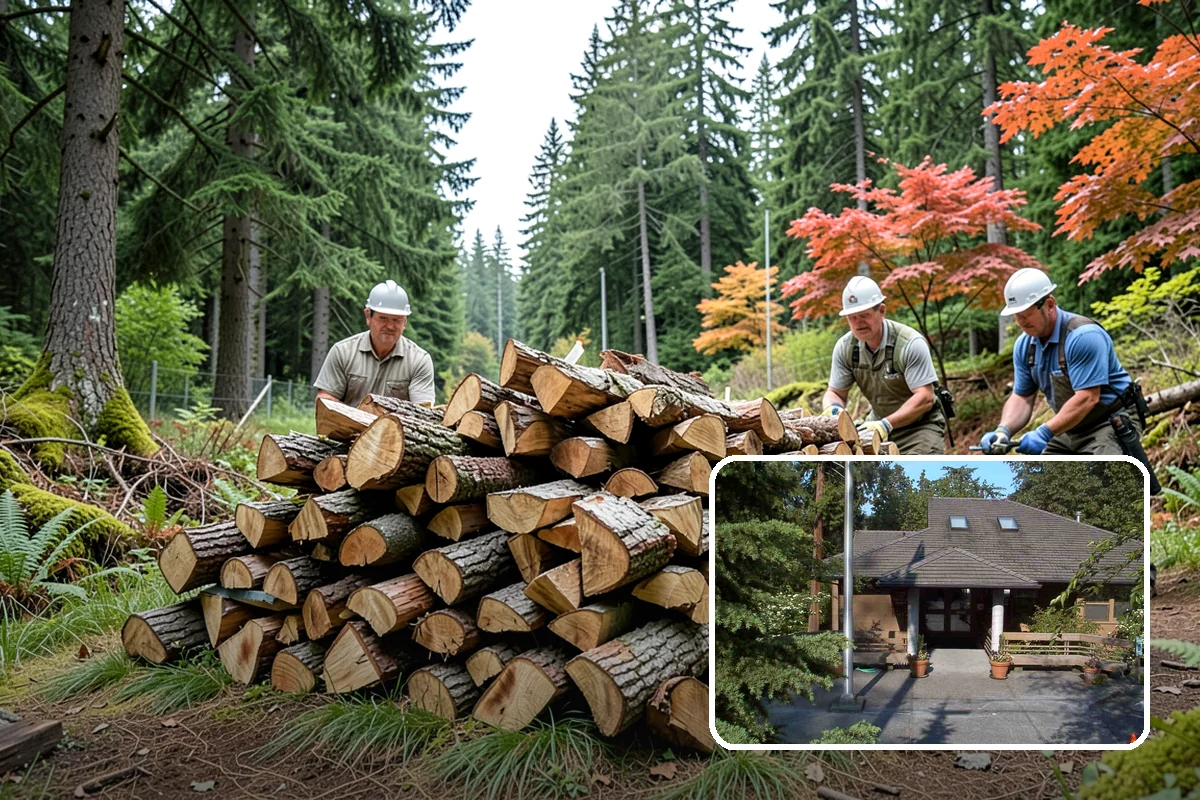 Storm Wood Processing in Yarrow Point, King County, WA - Recovers value from storm-damaged trees