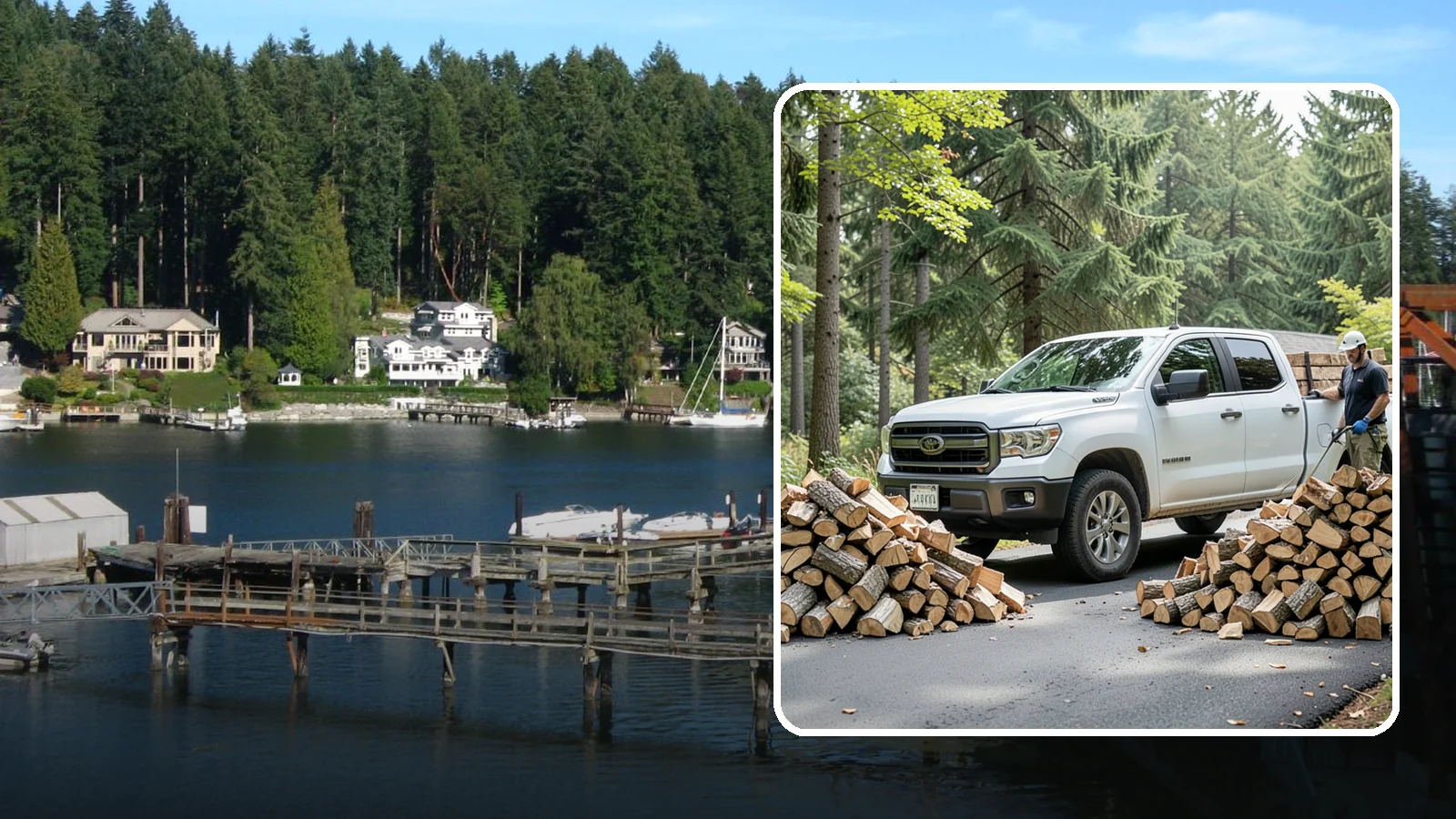 Subscription Firewood Delivery in Gig Harbor, Pierce County, WA - Our subscription firewood delivery keeps your supply topped up automatically so you never have to think about running low.