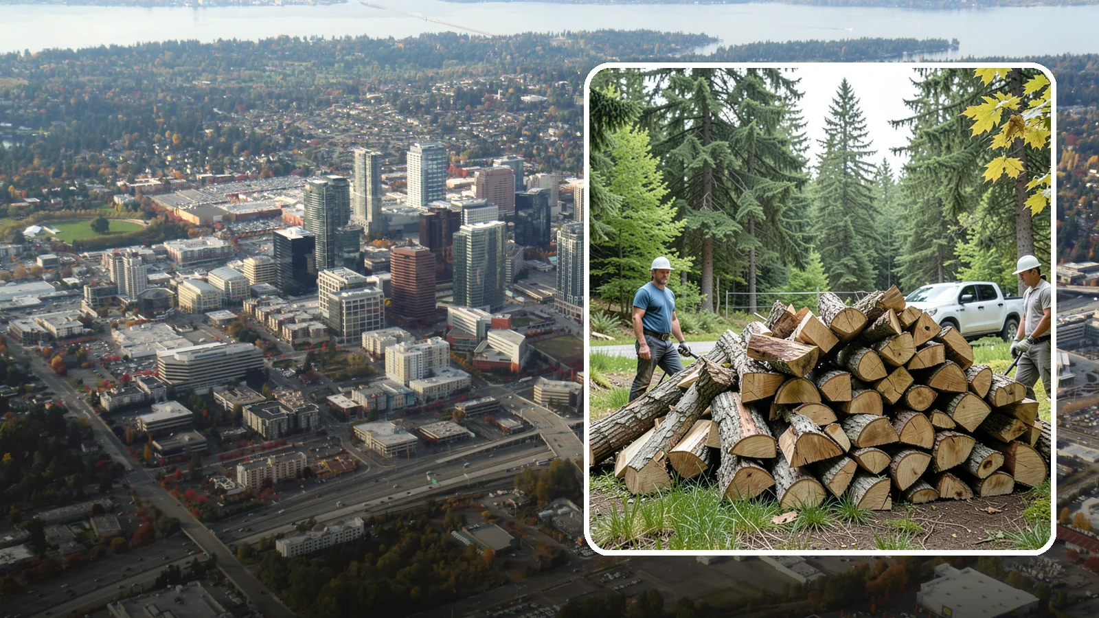 Summer Seasoning in Bellevue, King County, WA - We deliver wood in summer and set it up to dry through the warm months so it is ready to burn by winter.