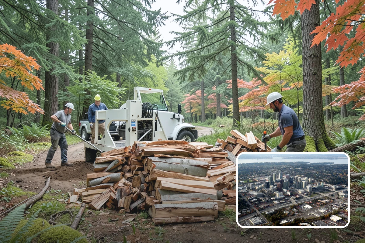 Summer Seasoning in Bellevue, King County, WA - Uses the driest months for effective seasoning